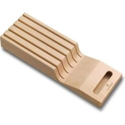 Victorinox Messerblock Schubladen-Messerhalter, Buchenholz Braun, Für 5 Messer, Unbestückt