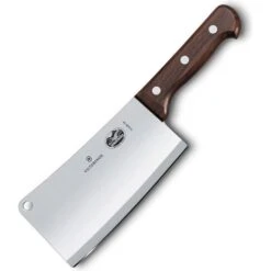 Victorinox Hackmesser Wood 5.4000.18, Küchenhaubeil, Edelstahl, 18cm Klinge, Holzgriff