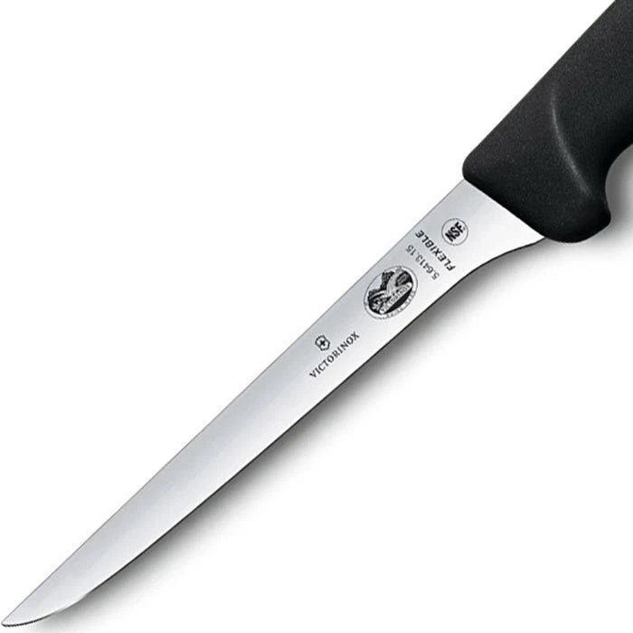 Victorinox Ausbeinmesser Fibrox 5.6413.15, Schwarz, Edelstahl, 15cm Klinge Flexibel 5 Victorinox Ausbeinmesser Fibrox 5.6413.15, Schwarz, Edelstahl, 15cm Klinge Flexibel – Bild 3
