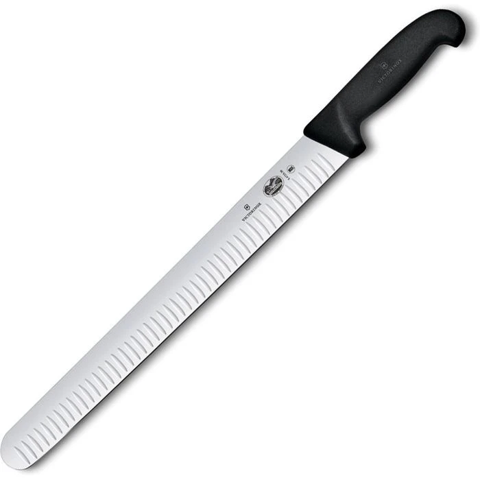 Victorinox Schinkenmesser Fibrox 5.4723.36, 36cm Klinge, Edelstahl, Kullenschliff 3 Victorinox Schinkenmesser Fibrox 5.4723.36, 36cm Klinge, Edelstahl, Kullenschliff