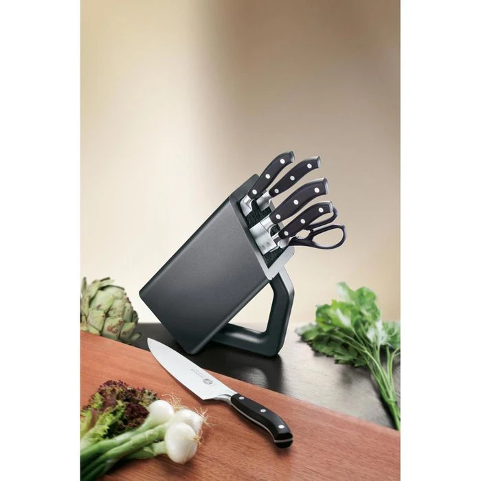 Victorinox Messerblock Grand Maitre 7.7243.6, Buchenholz Anthrazit, Mit Nylon-Einsatz, 7-teilig 5 Victorinox Messerblock Grand Maitre 7.7243.6, Buchenholz Anthrazit, Mit Nylon-Einsatz, 7-teilig – Bild 3