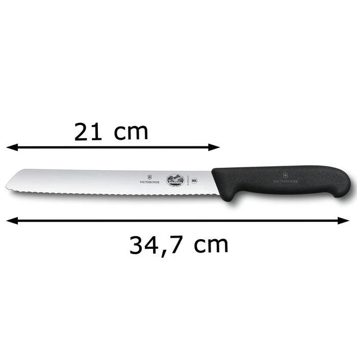 Victorinox Brotmesser Fibrox 5.2533.21, 21cm Klinge, Edelstahl, Wellenschliff 4 Victorinox Brotmesser Fibrox 5.2533.21, 21cm Klinge, Edelstahl, Wellenschliff – Bild 2