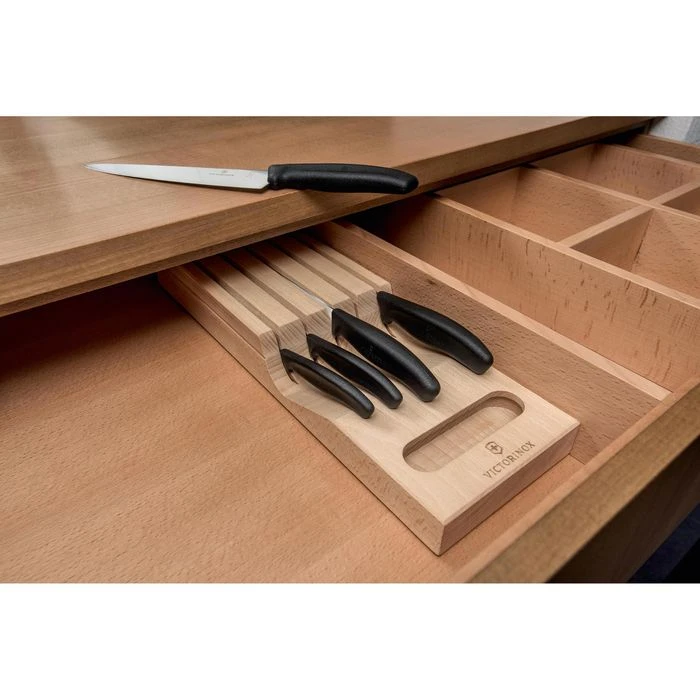 Victorinox Messerblock Schubladen-Messerhalter, Buchenholz Braun, Für 5 Messer, Unbestückt 4 Victorinox Messerblock Schubladen-Messerhalter, Buchenholz Braun, Für 5 Messer, Unbestückt – Bild 2