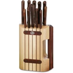 Victorinox Messerblock Wood 5.1150.11, Buchenholz Braun, 12-teilig