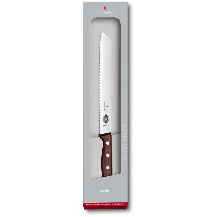 Victorinox Brotmesser Wood 5.1630.21G, Holzgriff, 21cm Klinge, Edelstahl, Wellenschliff 5 Victorinox Brotmesser Wood 5.1630.21G, Holzgriff, 21cm Klinge, Edelstahl, Wellenschliff – Bild 3