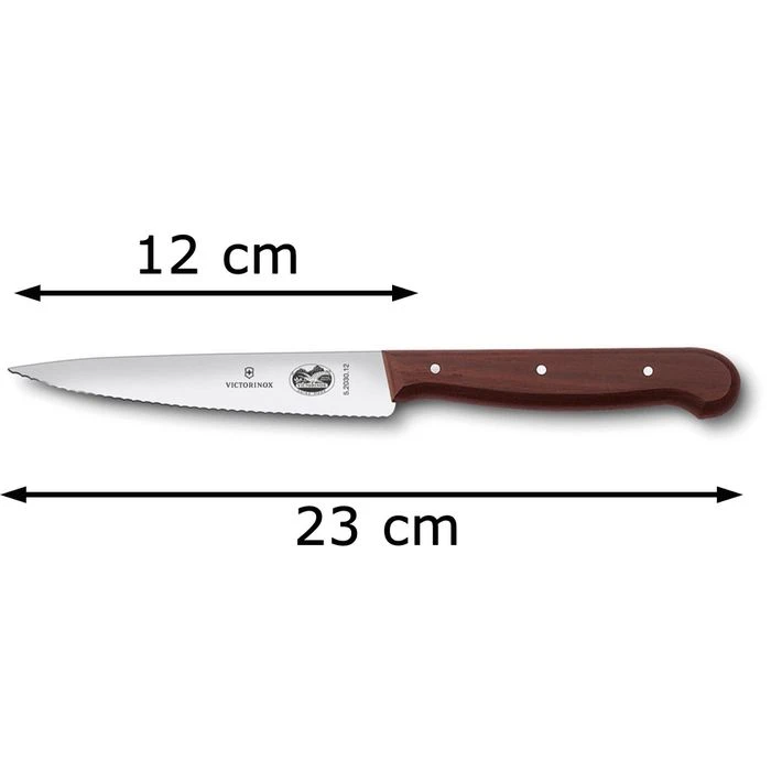 Victorinox Tranchiermesser Wood 5.2030.12, Officemesser, 12cm Klinge Wellenschliff, Holzgriff 4 Victorinox Tranchiermesser Wood 5.2030.12, Officemesser, 12cm Klinge Wellenschliff, Holzgriff – Bild 2