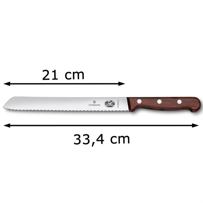 Victorinox Brotmesser Wood 5.1630.21G, Holzgriff, 21cm Klinge, Edelstahl, Wellenschliff 4 Victorinox Brotmesser Wood 5.1630.21G, Holzgriff, 21cm Klinge, Edelstahl, Wellenschliff – Bild 2