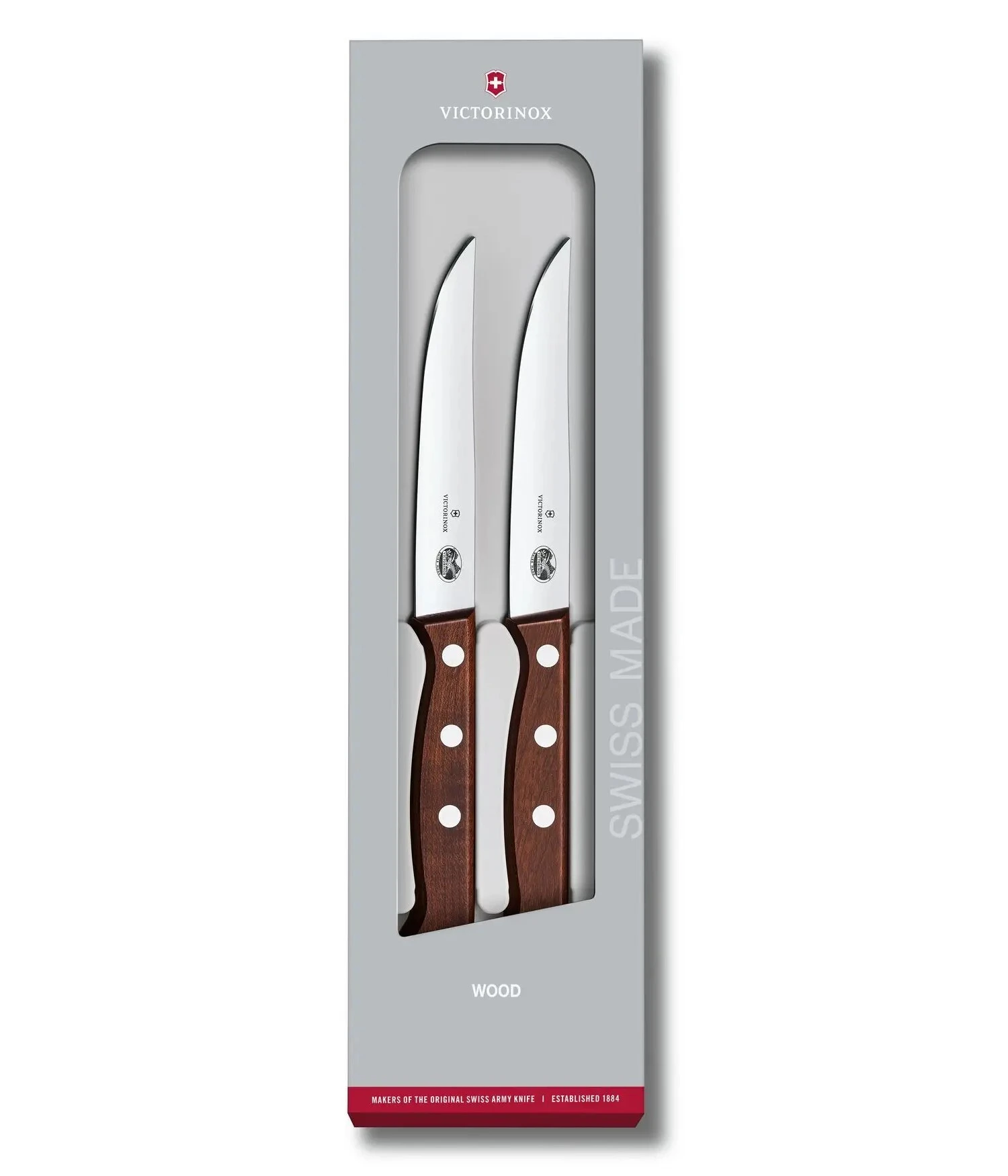VICTORINOX WOOD Serrated Steak Knife, 2-pcs. Set 5.1200.12G 3 VICTORINOX WOOD Serrated Steak Knife, 2-pcs. Set 5.1200.12G