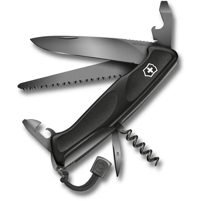 Victorinox Taschenmesser Ranger Grip 55 Onyx Black, 0.9563.C31P, Schwarz, 12 Funktionen 2 Victorinox Taschenmesser Ranger Grip 55 Onyx Black, 0.9563.C31P, Schwarz, 12 Funktionen
