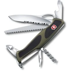 Victorinox Taschenmesser Ranger Grip 179, 0.9563.MWC4, Grün, 12 Funktionen
