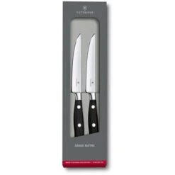 Victorinox Steakmesser Grand Maitre 7.7242.2, Mit Kunststoffgriff, Schwarz, Set 2 Stück