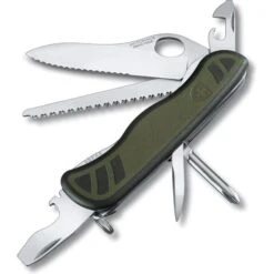 Victorinox Taschenmesser Schweizer Soldatenmesser, 0.8461.MWCH, Grün, 10 Funktionen