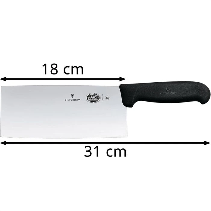 Victorinox Hackmesser Fibrox 5.4063.18, Chefmesser, Edelstahl, 18cm Klinge 4 Victorinox Hackmesser Fibrox 5.4063.18, Chefmesser, Edelstahl, 18cm Klinge – Bild 2
