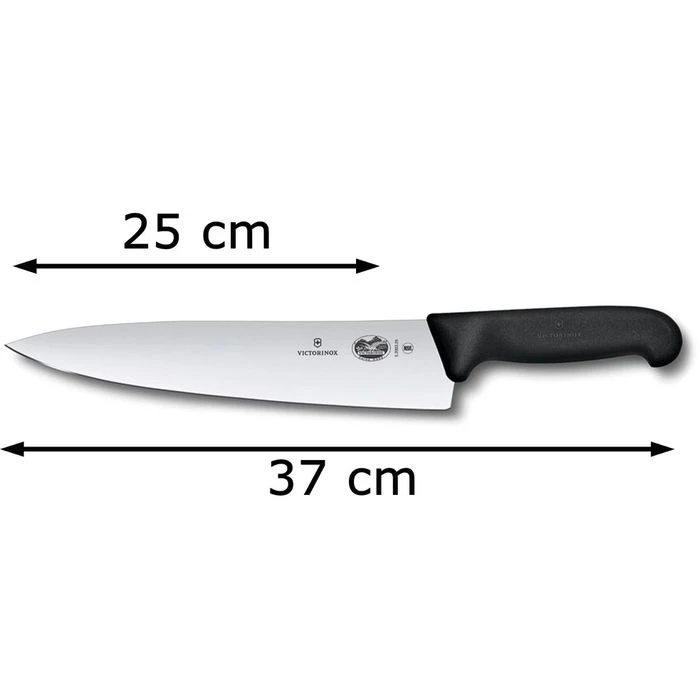 Victorinox Tranchiermesser Fibrox 5.2003.25, 25cm Klinge, Edelstahl, Schwarz 4 Victorinox Tranchiermesser Fibrox 5.2003.25, 25cm Klinge, Edelstahl, Schwarz – Bild 2