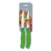 Victorinox 6.7936.12L4B Steakmesser 2St. Blister Grün -Knife Stock T00006325