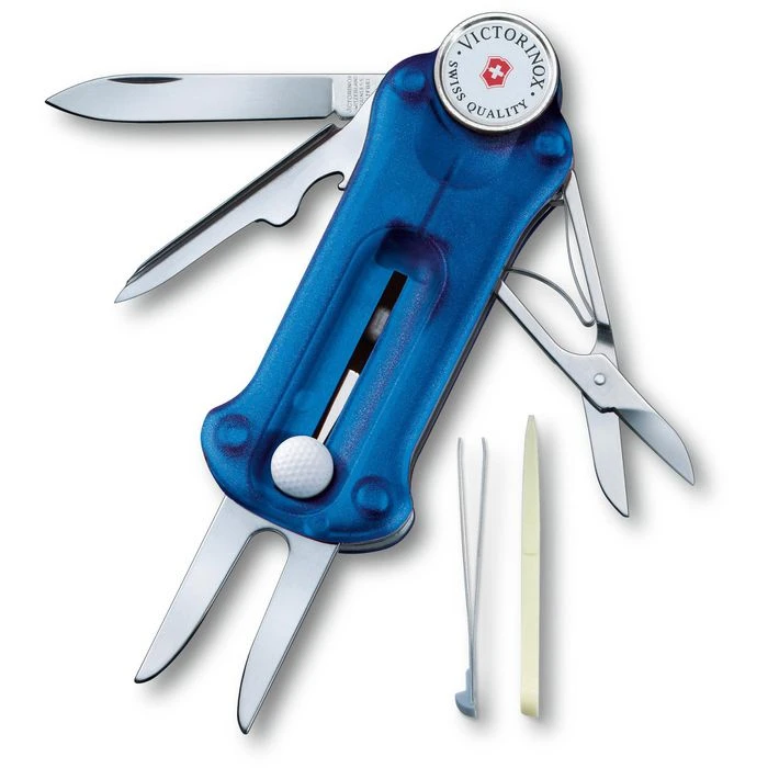 Victorinox Taschenmesser Golf Tool 0.7052.T2, Blau Transparent, 10 Funktionen 3 Victorinox Taschenmesser Golf Tool 0.7052.T2, Blau Transparent, 10 Funktionen