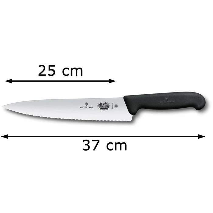 Victorinox Tranchiermesser Fibrox 5.2033.25, 25cm Klinge, Edelstahl, Wellenschliff 4 Victorinox Tranchiermesser Fibrox 5.2033.25, 25cm Klinge, Edelstahl, Wellenschliff – Bild 2