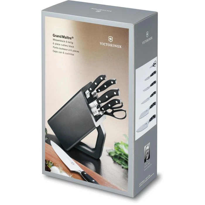 Victorinox Messerblock Grand Maitre 7.7243.6, Buchenholz Anthrazit, Mit Nylon-Einsatz, 7-teilig 8 Victorinox Messerblock Grand Maitre 7.7243.6, Buchenholz Anthrazit, Mit Nylon-Einsatz, 7-teilig – Bild 6
