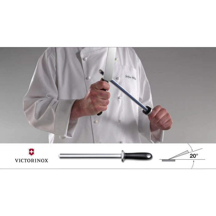 Victorinox Wetzstahl 7.8553 Duo Keramik, 26 Cm, Rund, 2 Körnungen Für Grob- Und Feinschliff 4 Victorinox Wetzstahl 7.8553 Duo Keramik, 26 Cm, Rund, 2 Körnungen Für Grob- Und Feinschliff – Bild 2