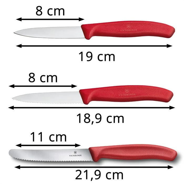Victorinox Gemüsemesser Swiss Classic 6.7111.6G, Rot, Edelstahl, Set 6-teilig 5 Victorinox Gemüsemesser Swiss Classic 6.7111.6G, Rot, Edelstahl, Set 6-teilig – Bild 3