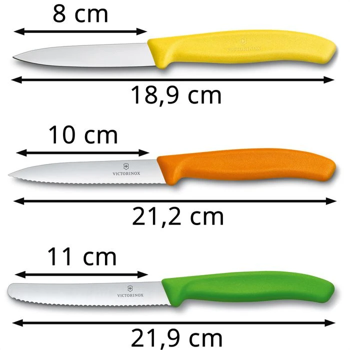 Victorinox Gemüsemesser Swiss Classic 6.7116.31G, Bunt, Edelstahl, Set 3-teilig 4 Victorinox Gemüsemesser Swiss Classic 6.7116.31G, Bunt, Edelstahl, Set 3-teilig – Bild 2