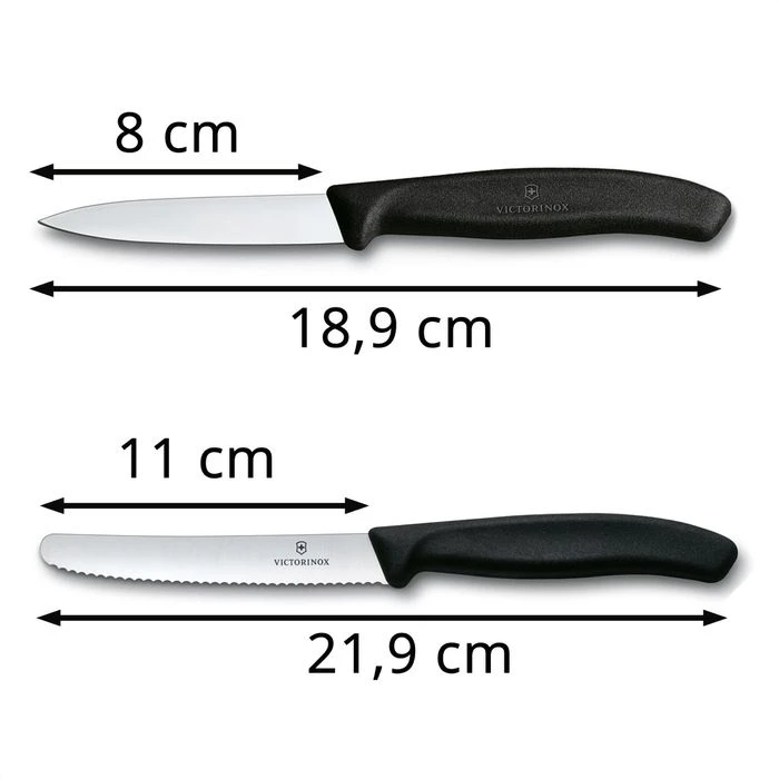 Victorinox Gemüsemesser Swiss Classic 6.7113.31, Schwarz, Edelstahl, Set 3-teilig 4 Victorinox Gemüsemesser Swiss Classic 6.7113.31, Schwarz, Edelstahl, Set 3-teilig – Bild 2