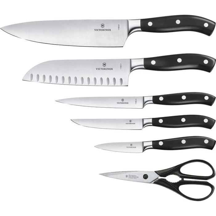 Victorinox Messerblock Grand Maitre 7.7243.6, Buchenholz Anthrazit, Mit Nylon-Einsatz, 7-teilig 4 Victorinox Messerblock Grand Maitre 7.7243.6, Buchenholz Anthrazit, Mit Nylon-Einsatz, 7-teilig – Bild 2