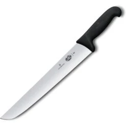 Victorinox Fleischermesser Fibrox 5.5203.31, Schlacht- Und Bankmesser, Edelstahl, Klinge 31cm