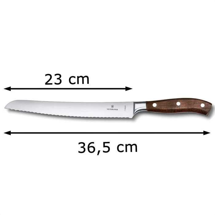 Victorinox Brotmesser Grand Maitre 7.7430.23G, Holzgriff, 23cm Klinge, Geschmiedet, Wellenschliff 4 Victorinox Brotmesser Grand Maitre 7.7430.23G, Holzgriff, 23cm Klinge, Geschmiedet, Wellenschliff – Bild 2