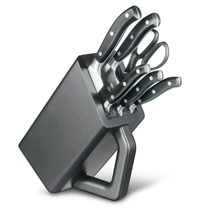 Victorinox Messerblock Grand Maitre 7.7243.6, Buchenholz Anthrazit, Mit Nylon-Einsatz, 7-teilig 3 Victorinox Messerblock Grand Maitre 7.7243.6, Buchenholz Anthrazit, Mit Nylon-Einsatz, 7-teilig